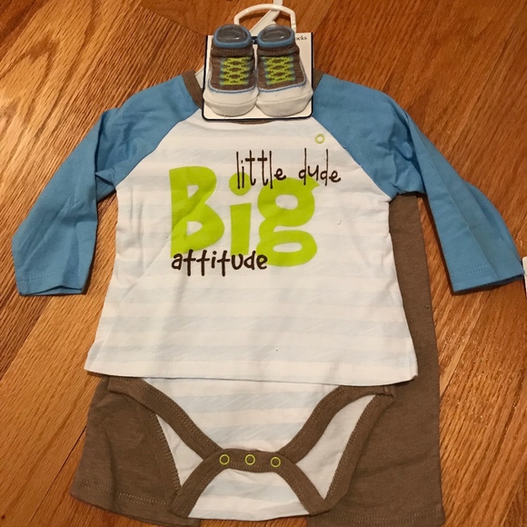 Vitamins Baby Other - “Little Dude Big Attitude" Bodysuit & Pant Set